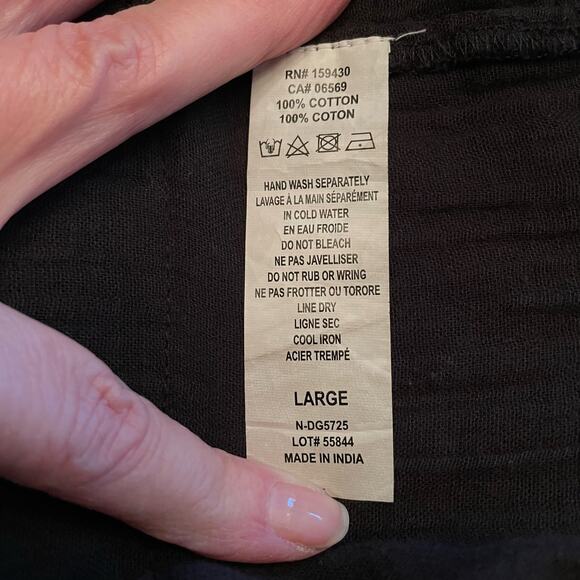 Elan Raw Edge Halter Gauze Cotton Cover-Up Dress Size L - Picture 8 of 12